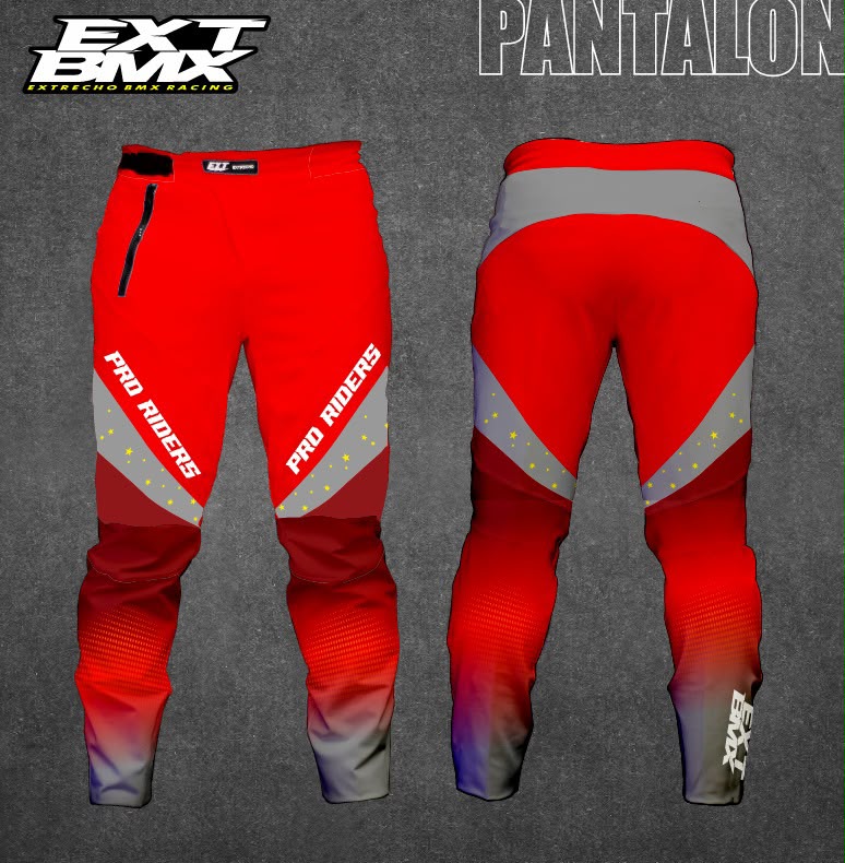 PANTALON ROJO/GRIS